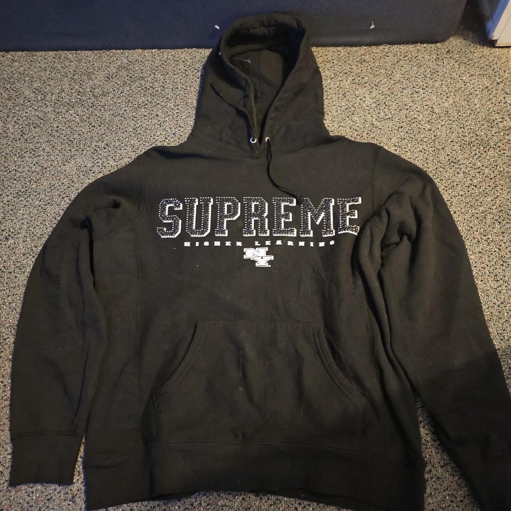 Supreme Higher Learning Pull Over Hoodie Black Size M
